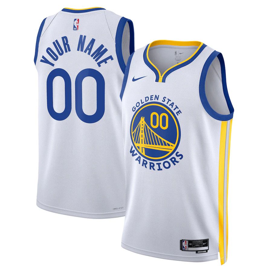 Men Golden State Warriors Nike White Association Edition 2022-23 Swingman Custom NBA Jersey->golden state warriors->NBA Jersey